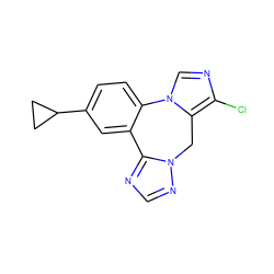 Clc1ncn2c1Cn1ncnc1-c1cc(C3CC3)ccc1-2 ZINC000035899207