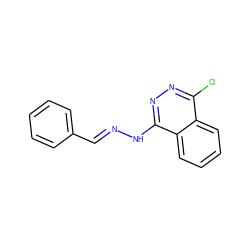 Clc1nnc(N/N=C/c2ccccc2)c2ccccc12 ZINC000018191245