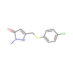 Cn1[nH]c(CSc2ccc(Cl)cc2)cc1=O ZINC000013140601