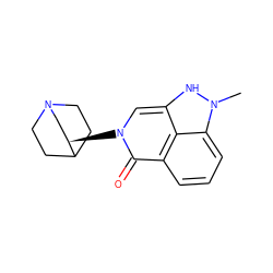 Cn1[nH]c2cn([C@@H]3CN4CCC3CC4)c(=O)c3cccc1c23 ZINC000169724400