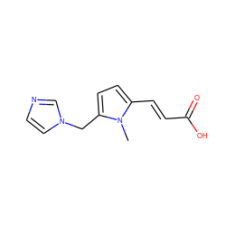 Cn1c(/C=C/C(=O)O)ccc1Cn1ccnc1 ZINC000027987769