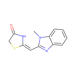 Cn1c(/C=C2\NC(=O)CS2)nc2ccccc21 ZINC000103234141