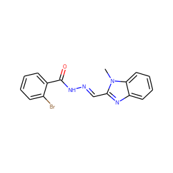 Cn1c(/C=N/NC(=O)c2ccccc2Br)nc2ccccc21 ZINC000100447471