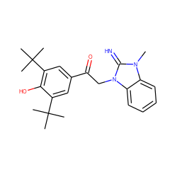 Cn1c(=N)n(CC(=O)c2cc(C(C)(C)C)c(O)c(C(C)(C)C)c2)c2ccccc21 ZINC000019805575