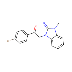 Cn1c(=N)n(CC(=O)c2ccc(Br)cc2)c2ccccc21 ZINC000019720639