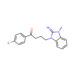 Cn1c(=N)n(CCCC(=O)c2ccc(Br)cc2)c2ccccc21 ZINC000029128322