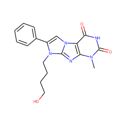 Cn1c(=O)[nH]c(=O)c2c1nc1n(CCCCO)c(-c3ccccc3)cn21 ZINC000012427841