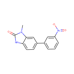 Cn1c(=O)[nH]c2ccc(-c3cccc([N+](=O)[O-])c3)cc21 ZINC000000026391