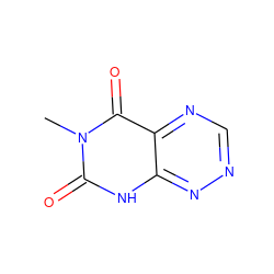 Cn1c(=O)[nH]c2nncnc2c1=O ZINC000018272248