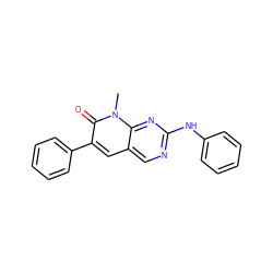 Cn1c(=O)c(-c2ccccc2)cc2cnc(Nc3ccccc3)nc21 ZINC000003832243