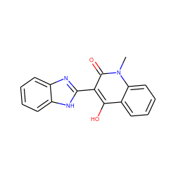 Cn1c(=O)c(-c2nc3ccccc3[nH]2)c(O)c2ccccc21 ZINC000100331728