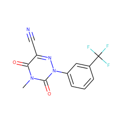 Cn1c(=O)c(C#N)nn(-c2cccc(C(F)(F)F)c2)c1=O ZINC000049015307