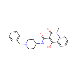 Cn1c(=O)c(C(=O)NC2CCN(Cc3ccccc3)CC2)c(O)c2ccccc21 ZINC000169312684