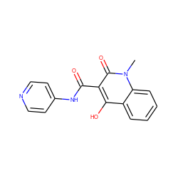 Cn1c(=O)c(C(=O)Nc2ccncc2)c(O)c2ccccc21 ZINC000100537009