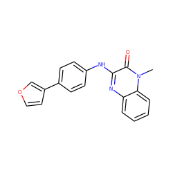 Cn1c(=O)c(Nc2ccc(-c3ccoc3)cc2)nc2ccccc21 ZINC000028522722