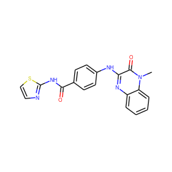 Cn1c(=O)c(Nc2ccc(C(=O)Nc3nccs3)cc2)nc2ccccc21 ZINC000028525894