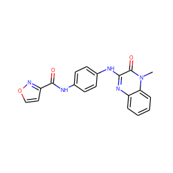 Cn1c(=O)c(Nc2ccc(NC(=O)c3ccon3)cc2)nc2ccccc21 ZINC000028525111