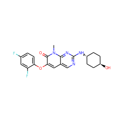 Cn1c(=O)c(Oc2ccc(F)cc2F)cc2cnc(N[C@H]3CC[C@H](O)CC3)nc21 ZINC000254051310