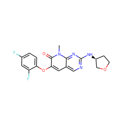 Cn1c(=O)c(Oc2ccc(F)cc2F)cc2cnc(N[C@H]3CCOC3)nc21 ZINC000071329508