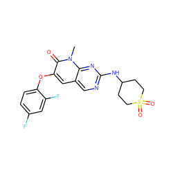 Cn1c(=O)c(Oc2ccc(F)cc2F)cc2cnc(NC3CCS(=O)(=O)CC3)nc21 ZINC000071329462