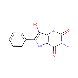 Cn1c(=O)c2[nH]c(-c3ccccc3)c(O)c2n(C)c1=O ZINC000000198826