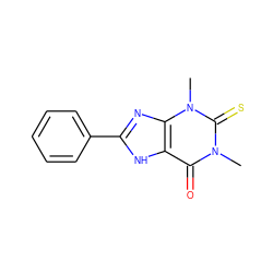 Cn1c(=O)c2[nH]c(-c3ccccc3)nc2n(C)c1=S ZINC000029551806