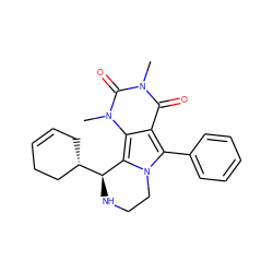 Cn1c(=O)c2c(-c3ccccc3)n3c(c2n(C)c1=O)[C@H]([C@H]1CC=CCC1)NCC3 ZINC000209529232