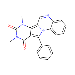 Cn1c(=O)c2c(-c3ccccc3)n3c4ccccc4ncc3c2n(C)c1=O ZINC000000804801