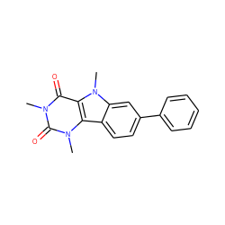 Cn1c(=O)c2c(c3ccc(-c4ccccc4)cc3n2C)n(C)c1=O ZINC000095595210