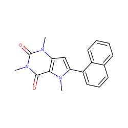 Cn1c(=O)c2c(cc(-c3cccc4ccccc34)n2C)n(C)c1=O ZINC000012405601