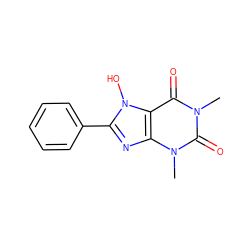 Cn1c(=O)c2c(nc(-c3ccccc3)n2O)n(C)c1=O ZINC000005504326