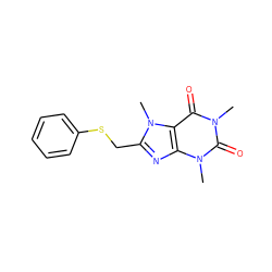 Cn1c(=O)c2c(nc(CSc3ccccc3)n2C)n(C)c1=O ZINC000084731615