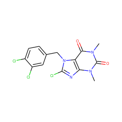 Cn1c(=O)c2c(nc(Cl)n2Cc2ccc(Cl)c(Cl)c2)n(C)c1=O ZINC000001093099