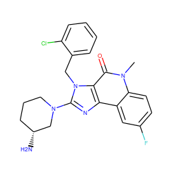 Cn1c(=O)c2c(nc(N3CCC[C@@H](N)C3)n2Cc2ccccc2Cl)c2cc(F)ccc21 ZINC000095560809