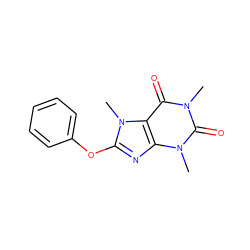 Cn1c(=O)c2c(nc(Oc3ccccc3)n2C)n(C)c1=O ZINC000000093738