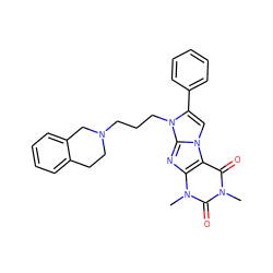 Cn1c(=O)c2c(nc3n(CCCN4CCc5ccccc5C4)c(-c4ccccc4)cn23)n(C)c1=O ZINC000103173465