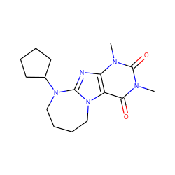 Cn1c(=O)c2c(nc3n2CCCCN3C2CCCC2)n(C)c1=O ZINC000095579467