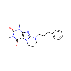 Cn1c(=O)c2c(nc3n2CCCN3CCCc2ccccc2)n(C)c1=O ZINC000028872418