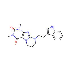 Cn1c(=O)c2c(nc3n2CCCN3CCc2c[nH]c3ccccc23)n(C)c1=O ZINC000028872415