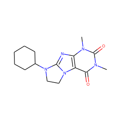 Cn1c(=O)c2c(nc3n2CCN3C2CCCCC2)n(C)c1=O ZINC000095579454