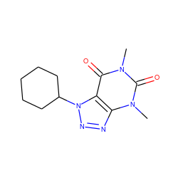 Cn1c(=O)c2c(nnn2C2CCCCC2)n(C)c1=O ZINC000012405678