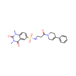 Cn1c(=O)c2cc(S(=O)(=O)NCCC(=O)N3CC=C(c4ccccc4)CC3)ccc2n(C)c1=O ZINC000004078064