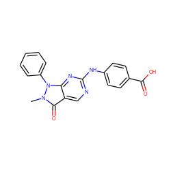 Cn1c(=O)c2cnc(Nc3ccc(C(=O)O)cc3)nc2n1-c1ccccc1 ZINC000029042669