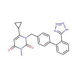 Cn1c(=O)cc(C2CC2)n(Cc2ccc(-c3ccccc3-c3nnn[nH]3)cc2)c1=O ZINC000026169899