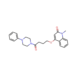 Cn1c(=O)cc(OCCCC(=O)N2CCN(c3ccccc3)CC2)c2ccccc21 ZINC000004057127