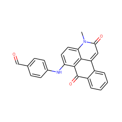 Cn1c(=O)cc2c3c(c(Nc4ccc(C=O)cc4)ccc31)C(=O)c1ccccc1-2 ZINC000001065061