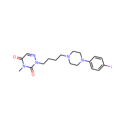 Cn1c(=O)cnn(CCCCN2CCN(c3ccc(I)cc3)CC2)c1=O ZINC000199757282