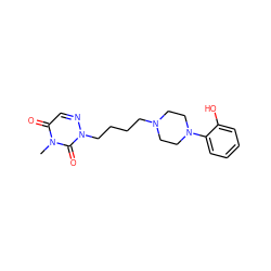 Cn1c(=O)cnn(CCCCN2CCN(c3ccccc3O)CC2)c1=O ZINC000168266520