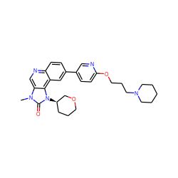 Cn1c(=O)n([C@@H]2CCCOC2)c2c3cc(-c4ccc(OCCCN5CCCCC5)nc4)ccc3ncc21 ZINC001772614567