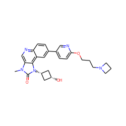 Cn1c(=O)n([C@H]2C[C@@H](O)C2)c2c3cc(-c4ccc(OCCCN5CCC5)nc4)ccc3ncc21 ZINC001772648393